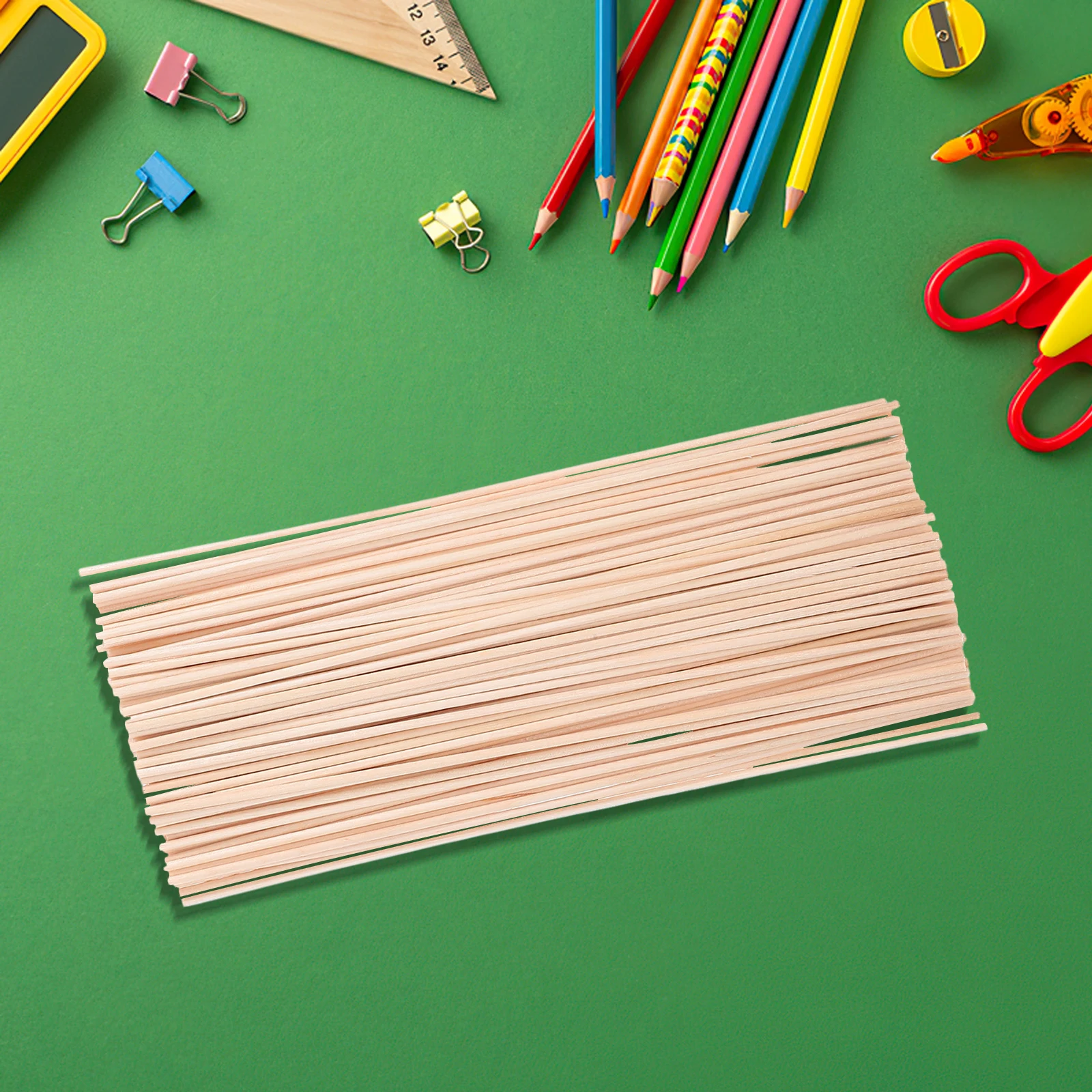 

100pcs Children DIY Wood Craft Dowel Sticks Eco Friendly Safe Kids Art Projects Handmade Materials Sewing Accessories