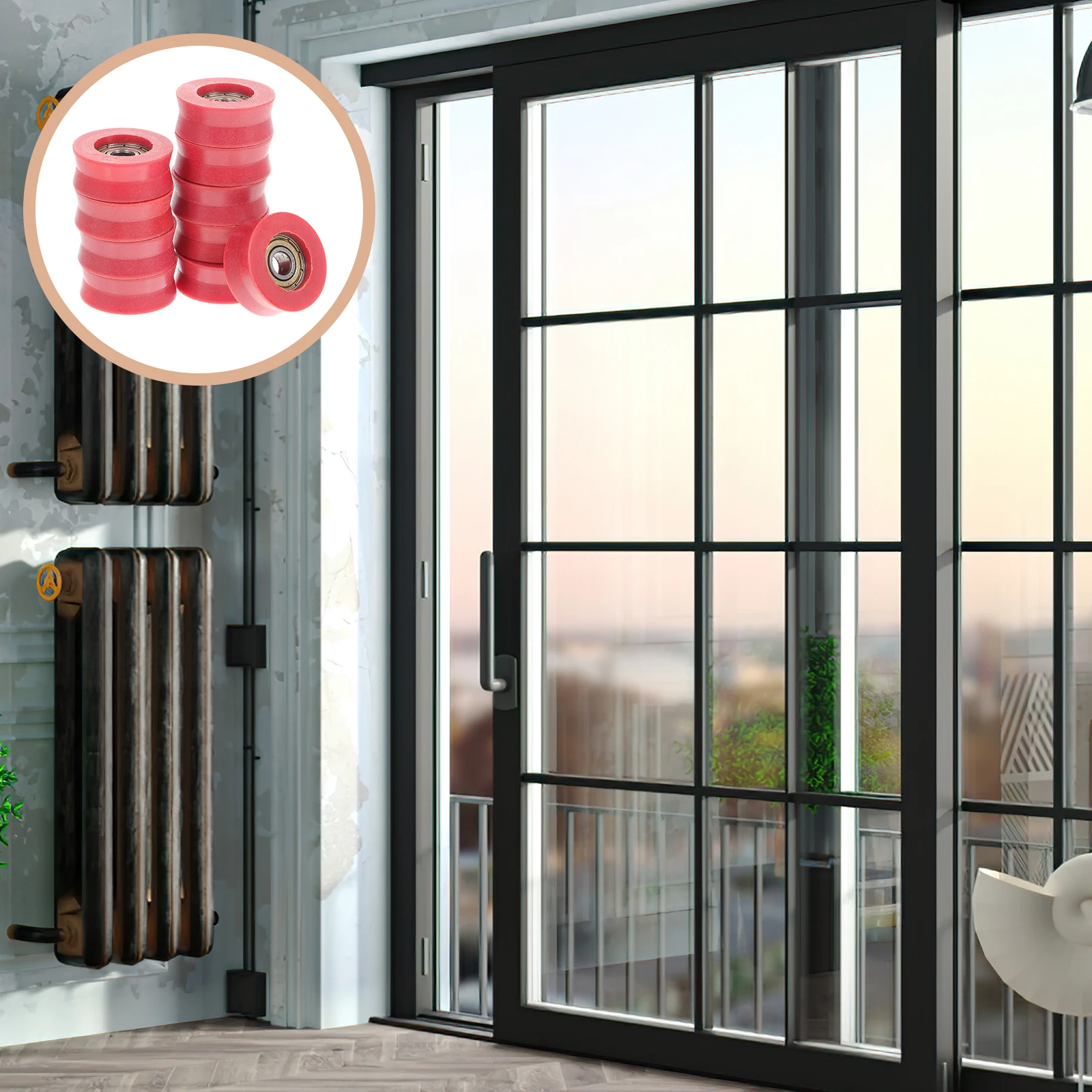 

10Pcs White PA6 U Sliding Patio Door Roller Bearing Wheel Pulley 12mm Diameter Sliding Door Hardware