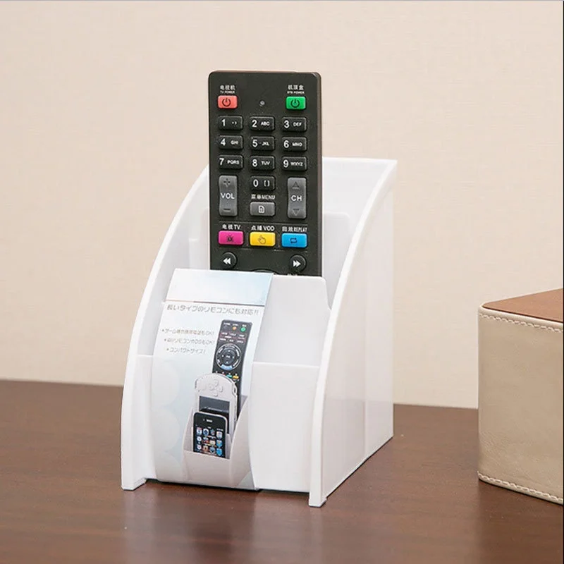 Remote Control Storage Holder Desktop Case Box Organiser Mobile Phone Stand Home Decor