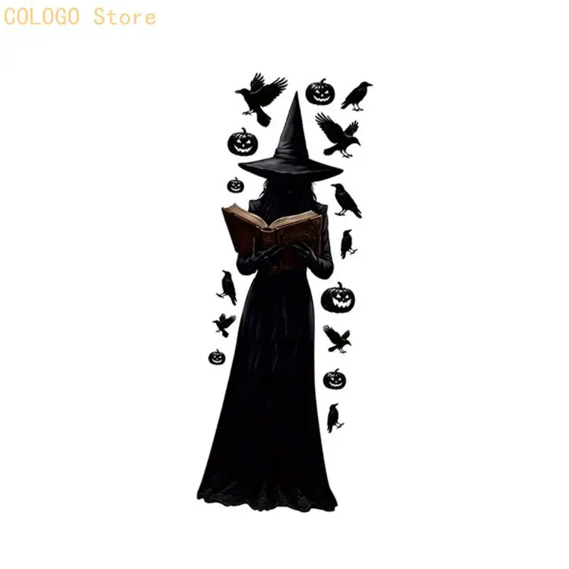 Dark Figure PVC Glass Cling Sheets for Fall Party Styling, Indoor Entry Motifs for Retail Display and Use Plans D0LD