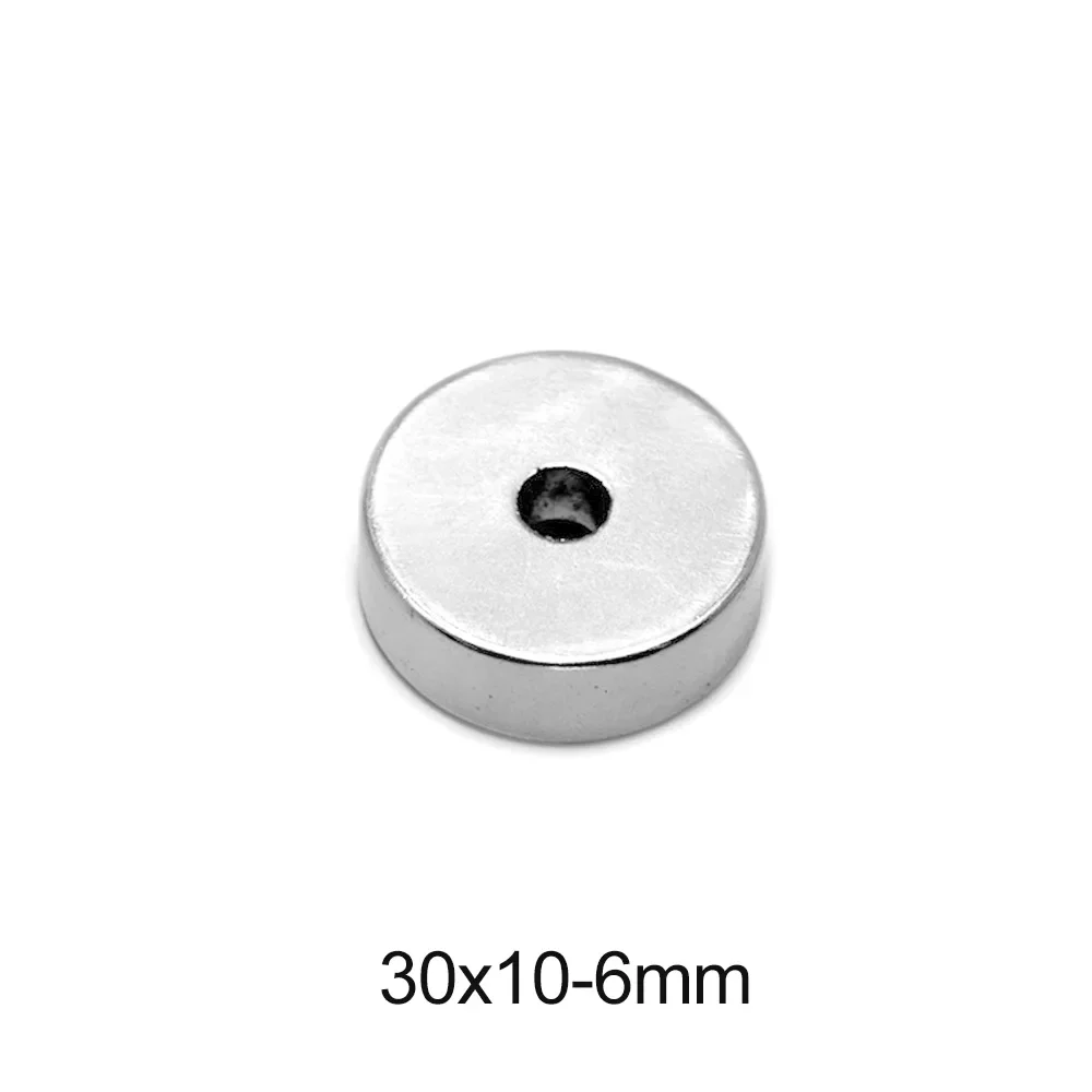 30x10-6 Powerful Magnetic Magnets 30*10 mm Hole 6mm For Home Refrigerators Offices DIY 30X10-6mm 30*10-6 mm 30x4-5 40x5-6 60x5-8