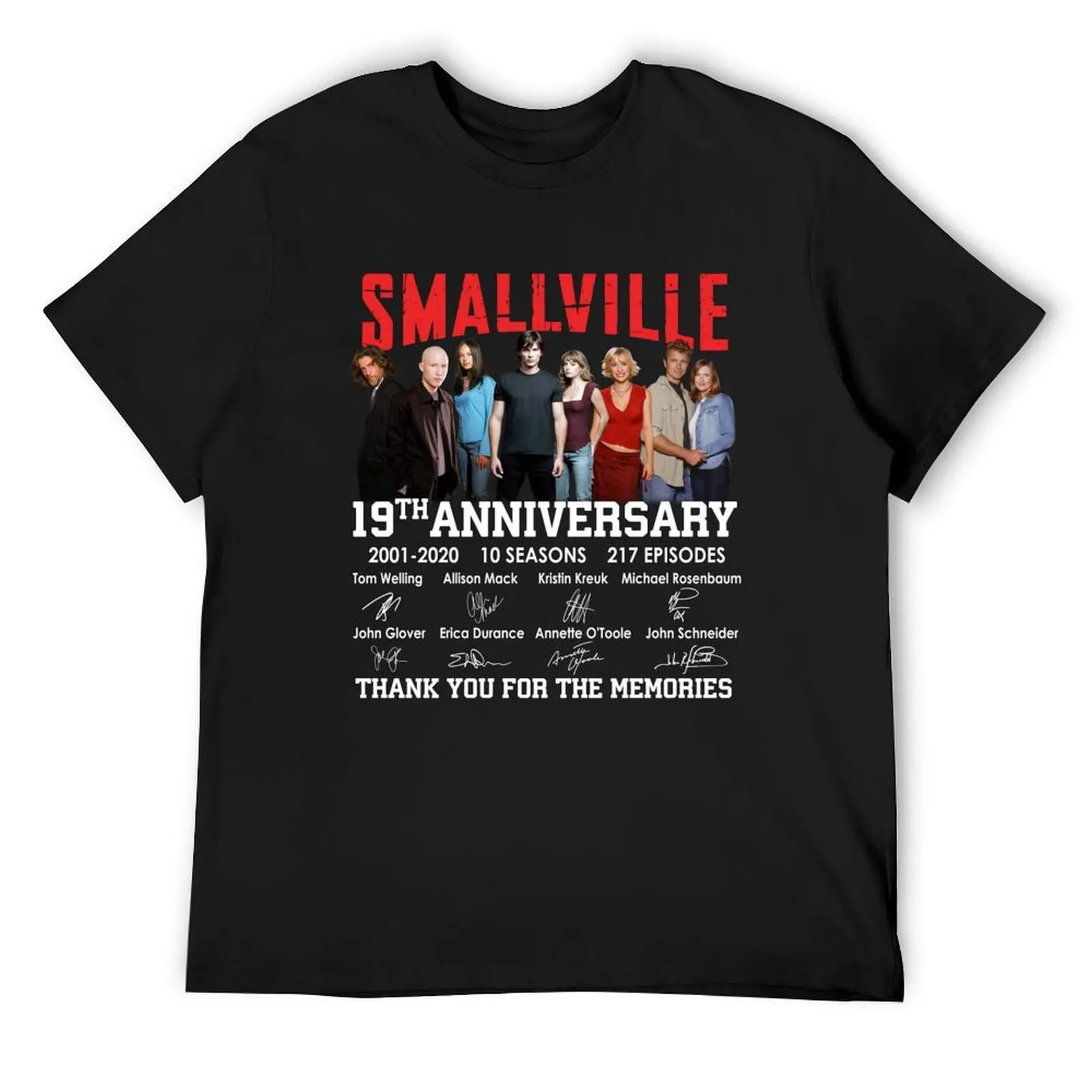 

Smallville 19th Anniversary 2001 2020 10 Seasons 217 Episodes Signatures Thank You For The Memories, T-Shirt