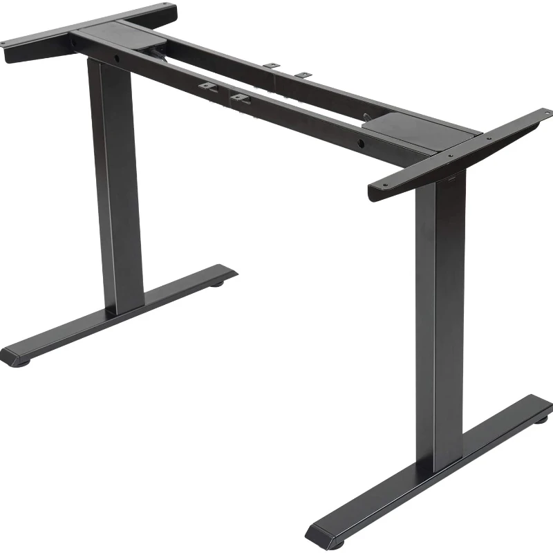 

Ergonomic motorized dual motors square leg electric height adjustable sit standing desk frame