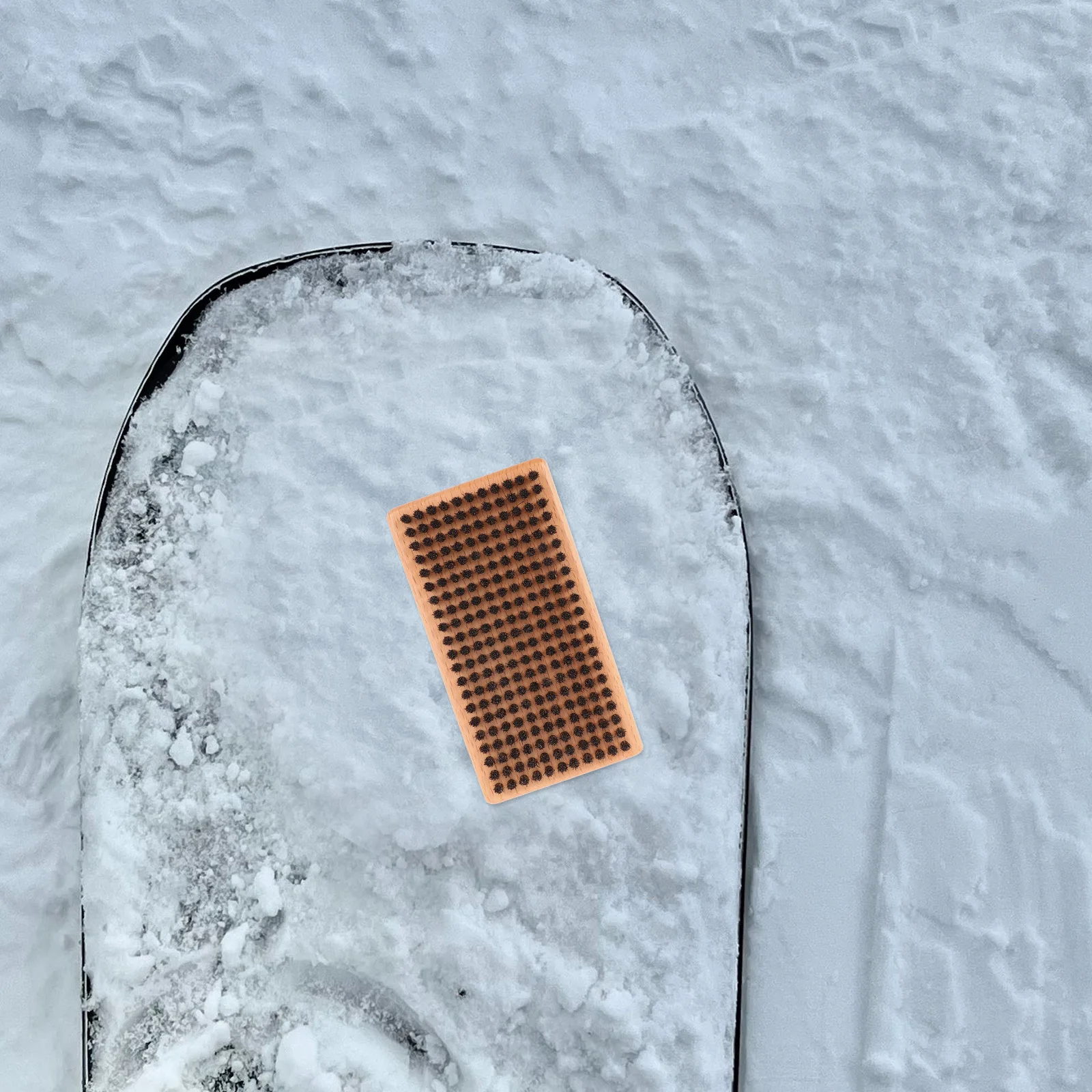 

Wooden Handle Ski Wax Removing Brush Lightweight Durable Skiing Board Cleaner Brush for Snowboard Skateboard Cleaning