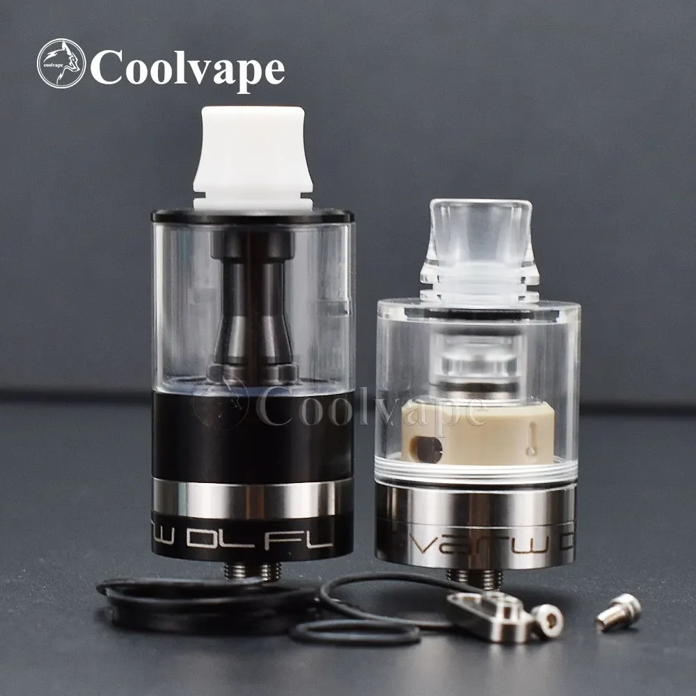 Wolfcoolvape Dvarw DL FL RTA بناء ملف واحد 24 مللي متر خزان قابل لإعادة البناء موالفات البخار Dvarw DL FL غطاء سفلي ملء 3.5 مللي/6 مللي