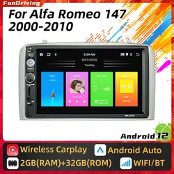 2 Din Android Car Stereo Screen for Alfa Romeo 147 2000 - 2010 7 Inch Car Radio Multimedia Player GPS  Aotoradio Carplay Auto