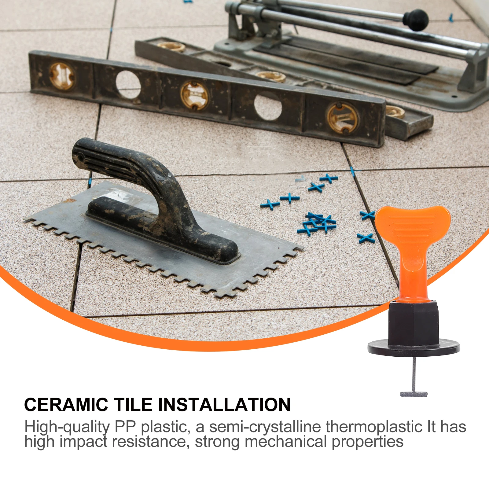 

1Pack Professional Ceramic Tile Leveling Kit Fine Craftsmanship Suitable Living Room Kitchen Balcony Floor Tile Leveling Tool