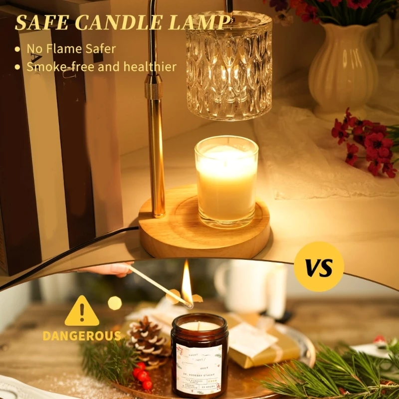 Creative Aromatherapies Wax Melting Lamp Adjustable Dimmable Warmer Lamp M4YD