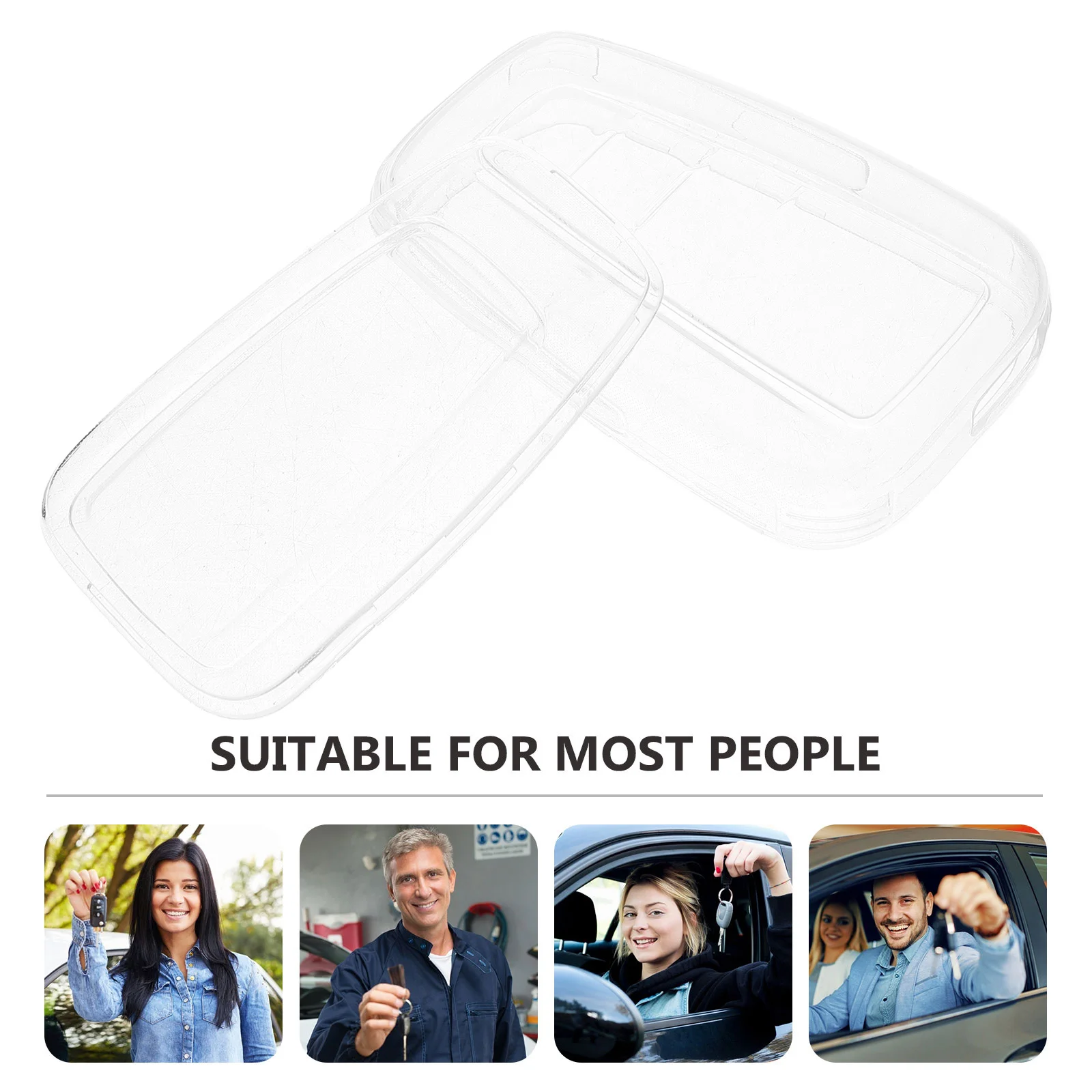 Transparent Cover For Car Key Durable Protective Fit Stylish Design Key Fob Protector Auto Interior Accessory
