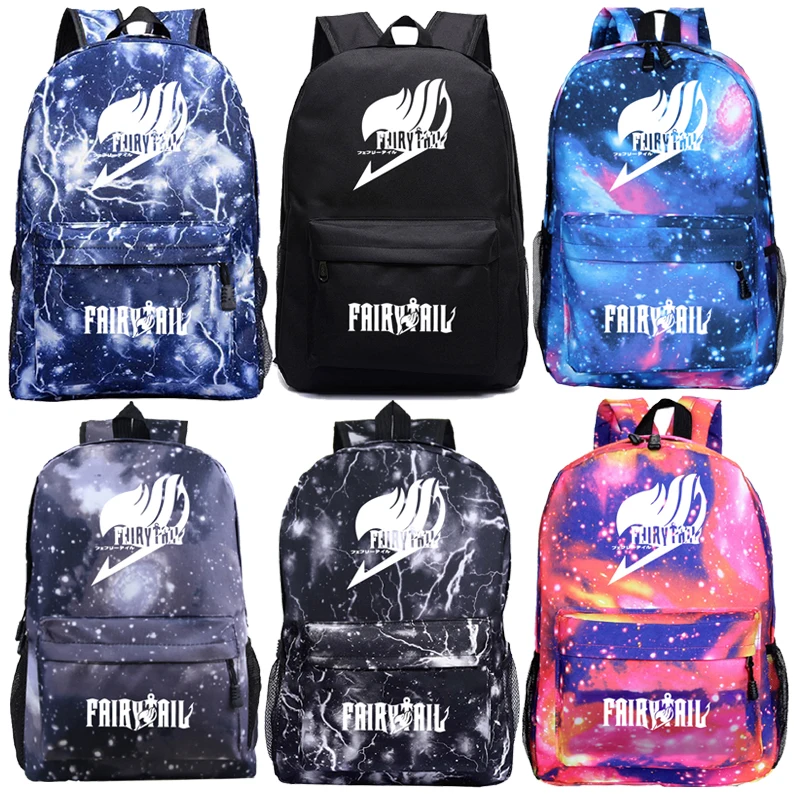 

Women Men Fairy Tail Backpack Boys Girls School Bags Travel Shouler Knapsack Laptop Bags Students Bookbag Daily Bagpack Rucksack