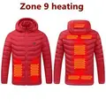 9 Areas Heated Red