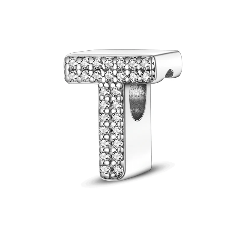 925 Sterling Silber, passend für 925 Original-Armband, DIY A-Z, Alphabet, Charms, Perle, CZ, Zirkon, LIEBE, Buchstabe, baumelnder Anhänger, Schmuck, Geschenk