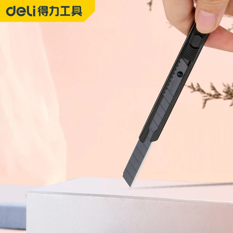 Deli Small Utility Knife Metal 60° Box Cutter Paper нож 9MM School Office Art Supplies Tool Kawaii Stationery With CUT BlADE