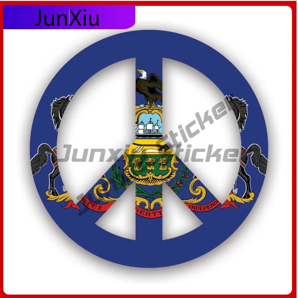

Pennsylvania Flag Peace Waterproof Sun Resistant Cool For Bumper Car Window Laptop No Residue Easy To Remove Accessories