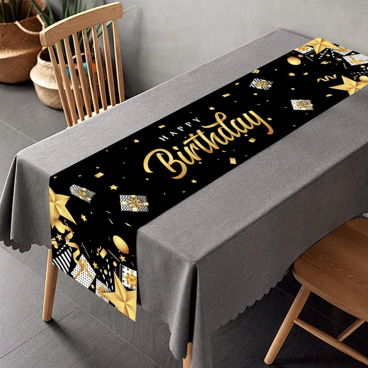 40th Birthday Backdrop Balloon DisposableTableware Door Curtain Banner Happy 40 Birthday Party Decoration 40 Years Anniversary