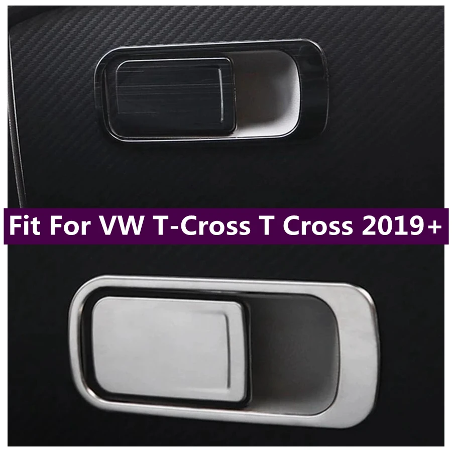 Fit For VW Volkswagen T-Cross T Cross 2019 - 2023 Glove Box Handle Cover Copilot Storage Clasp Hand Bowl Sequins Sticker Trim