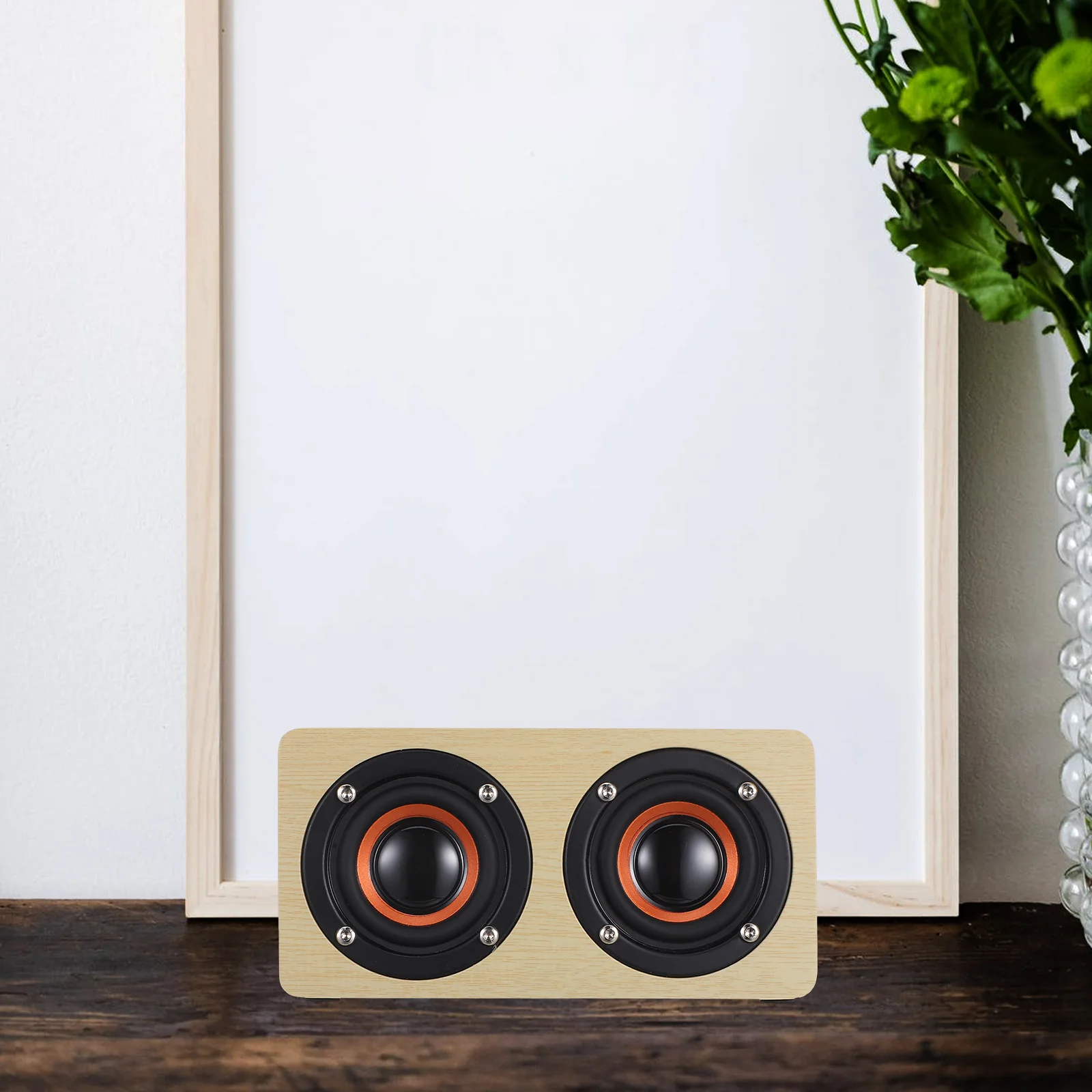 

Vintage Wooden Speaker Mini Portable Retro Style Hifi Sound Indoor Outdoor Bass Subwoofer Speaker Bass Subwoofer