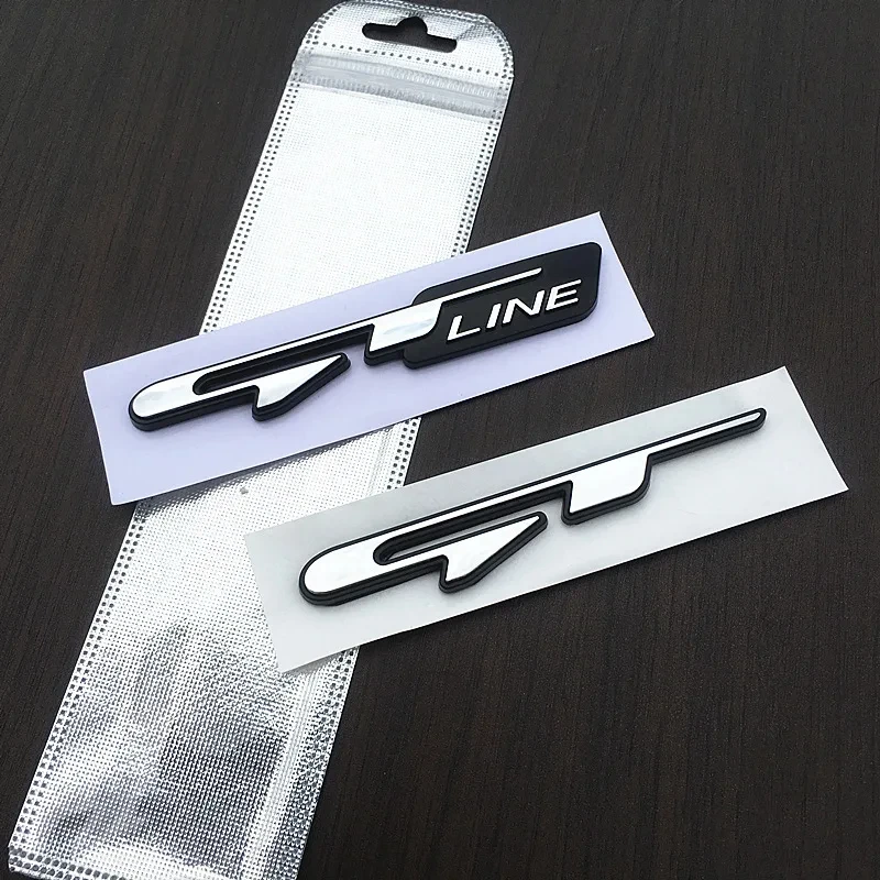 Adesivo de carro de metal 3d gt carta logotipo esporte emblema emblema decalques para kia peugeot 208 gt linha 2008 308 206 205 307 3008 207 508 5008