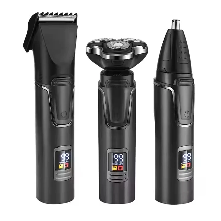 3in1 Electric Shavers Triple Blade Shaving Floating Hair Trimmer Clipper razor Rotary Shavers Nose Ear Beard Hair Removal Set view 2