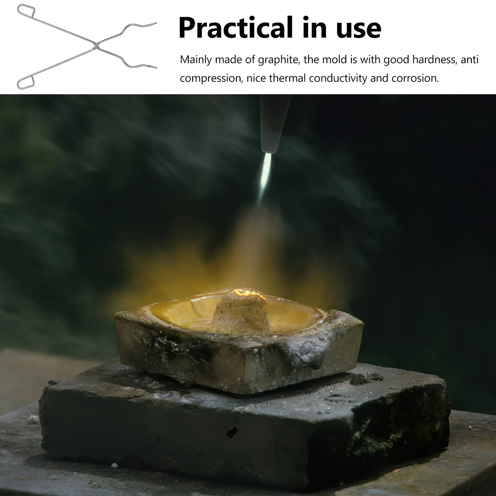 Crucible Tongs Stainless Steel Pliers Chemical Melting Clamp Convenient