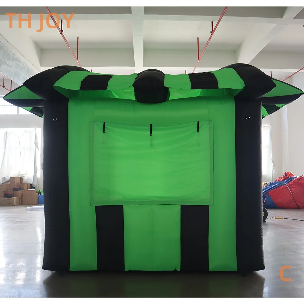 Navio aéreo rápido à porta, cabine de concessão inflável 2 em 1, cabine de lanche ao ar livre, tendas de loja de tratamento de carnaval para eventos