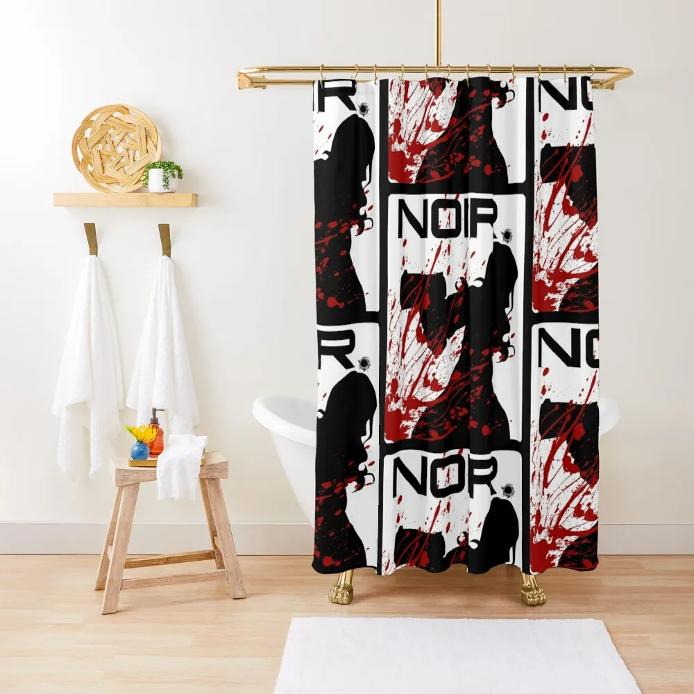 

Noir. Logo Shower Curtain For The Bathroom Waterproof Fabric Bathroom Waterproof Fabric Shower Curtain