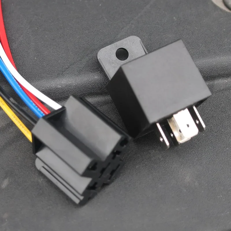 12V 40A Auto Relay with Socket Car Relay Socket SPDT Harness Cable with Black Red Copper Terminals for Trucks Motorcycles Boats