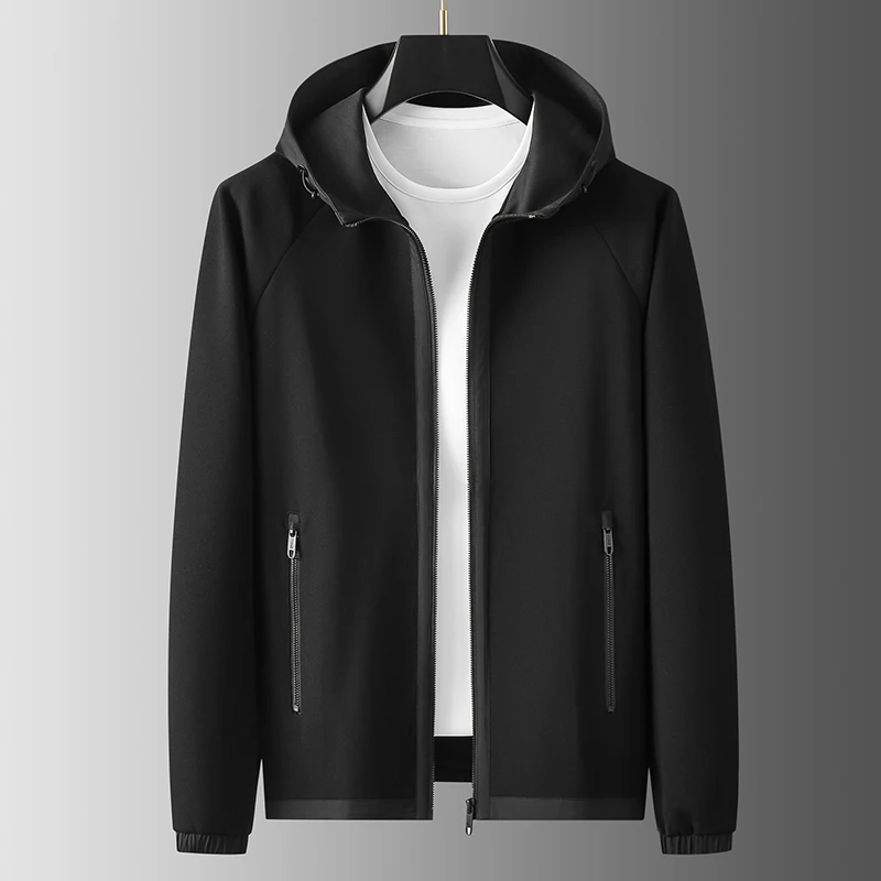 

JSBD Comfortable casual change season just need men spring high fashion light stretch hooded jacket jacket