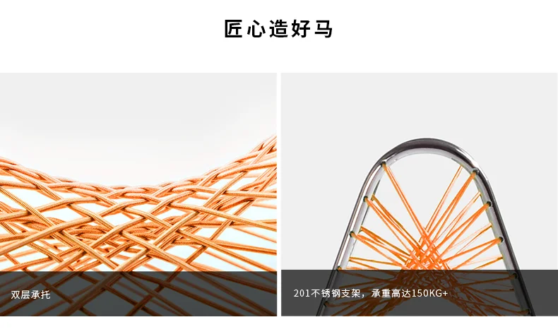 كرسي هزاز للأطفال من الفولاذ المقاوم للصدأ على شكل حصان للكبار بطبقة مزدوجة تحمل تخفيف الضغط حصان طروادة صغير وفتاة