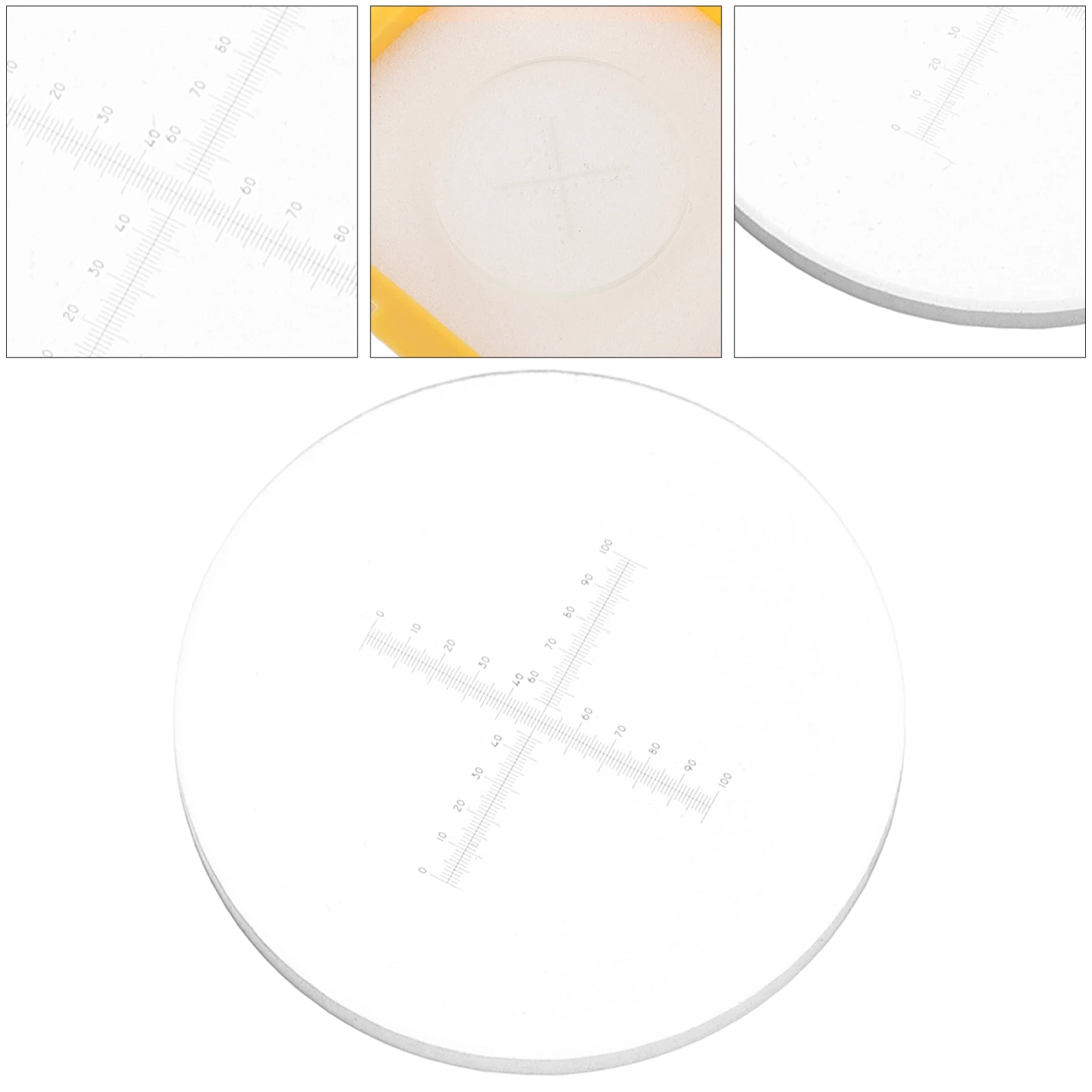

Microscope Micrometer Eyepiece Cross Ruler Calibrating Tool Precision Measurement Lab Teaching Accessories 10mm 100Cells 0 1mm