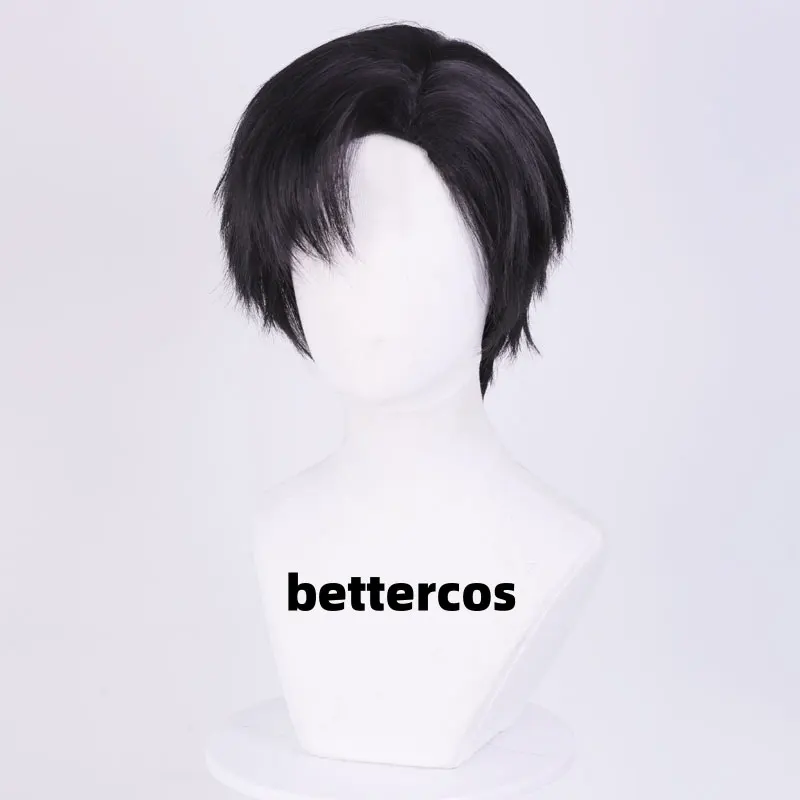 Alien Stage Anime Ivan Cosplay Black Sorrow Cosplay Black Wig Short Black Color Cos Wigs Heat Resistant Hair Wigs