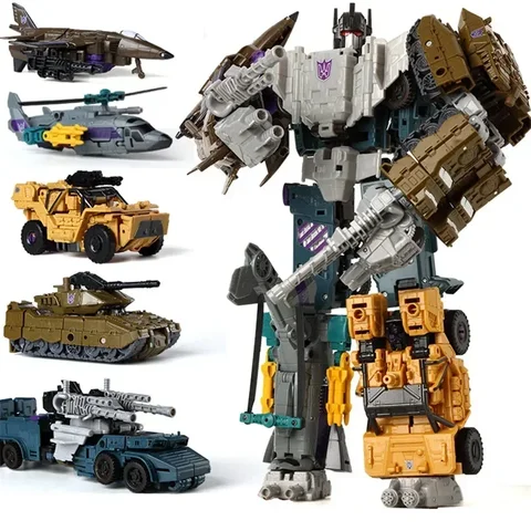 HaiZhiXing 5-в-1 Комбайнеры Bruticus G1 Трансформация Фигурка Игрушка Драка Мошенничество Натиск Модель Деформация Машина Робот KO топ 10 трансформаторы комбайнер - №4