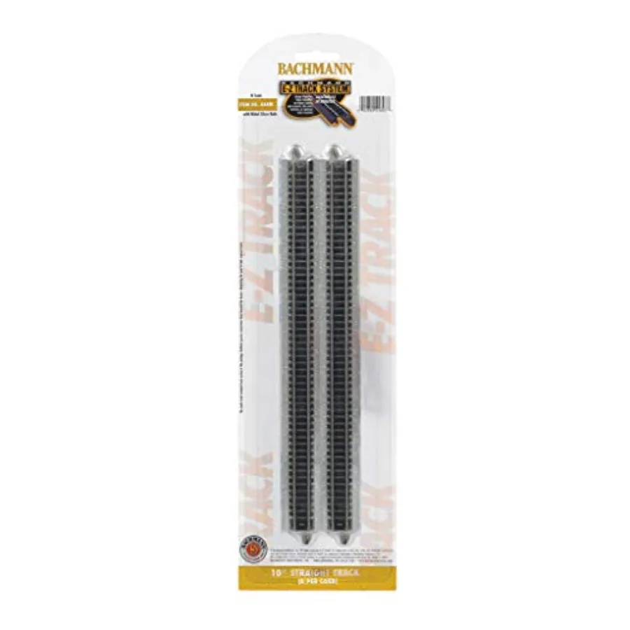 

Trains Snap Fit E-Z Track® 10" Straight Track 6/Card Nickel Sier Rails Gray Roadbed N Scale