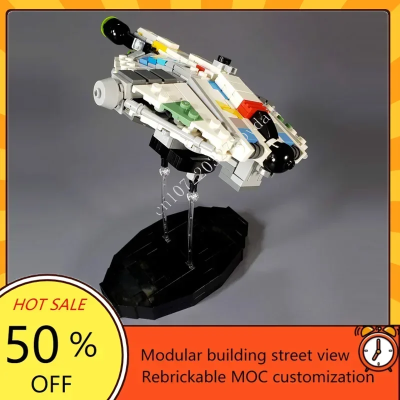 542PCS The Ghost -Micro Scale Space War Military MOC SpaceShip Battle Model Custom Puzzles DIY Education Assembly Model Toy Gift