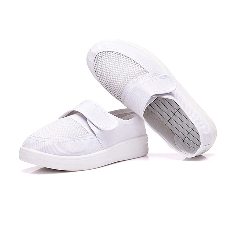 PU Sole Canvas Anti Static Shoes Non Slip Breathable Work Shoes for Electronics Cleanroom Laboratory