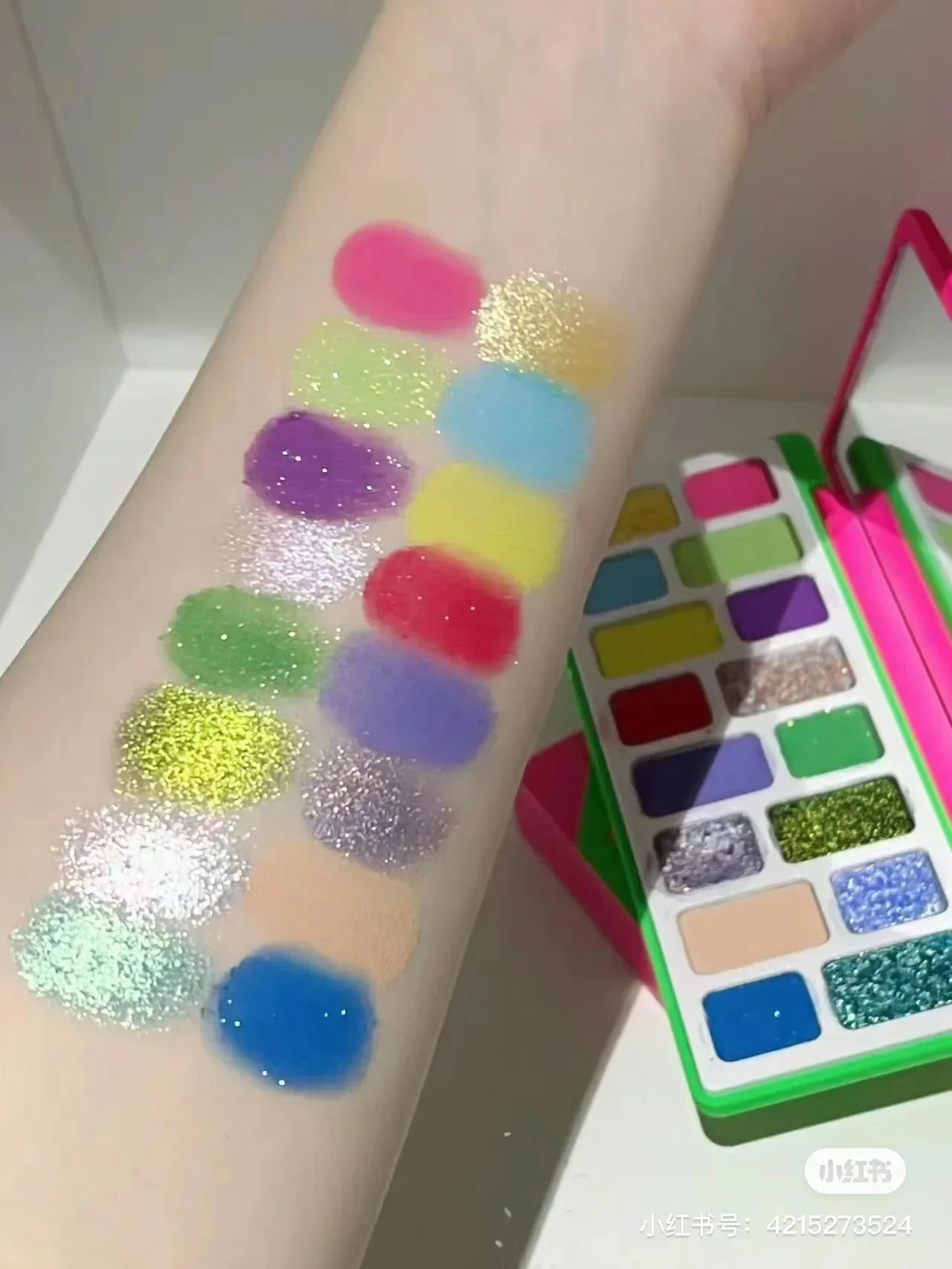 QianYan-Paleta de Sombra Matte, Paleta de Maquiagem, Rosa, Marrom, Cowboy, Azul, Multicolorido, 16 Cores, 24 Cores