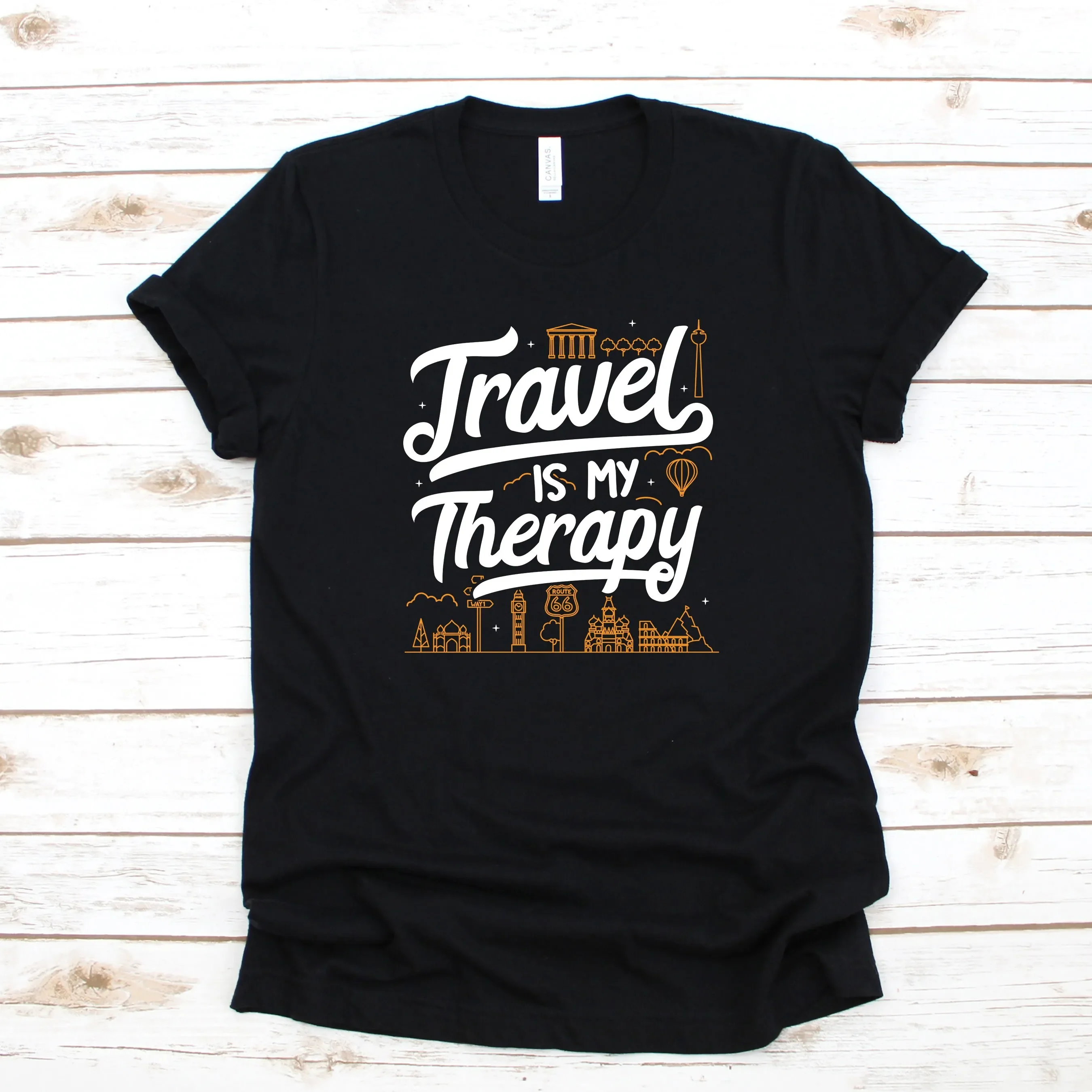 Camiseta de manga larga para niños, camisa de viaje es mi terapia, Wanderlust Journey Explore, Adventure SweaT