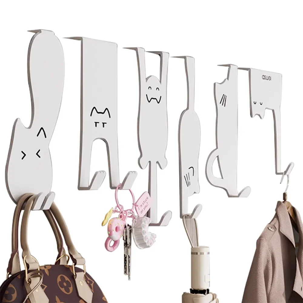 Individual Small Behind-the-door Hangers No-hole Door Hooks Storage Racks Kitchen Cupboard Doors Hats Wall-mounted Coat Racks