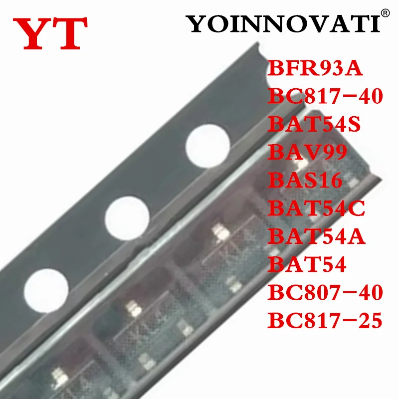 3000Pcs  BAS16 BAT54 BAT54A BAT54C BAT54S BAV99 BC807-40 BC817-25 BC817-40 BFR93A BFR93AW BFR93