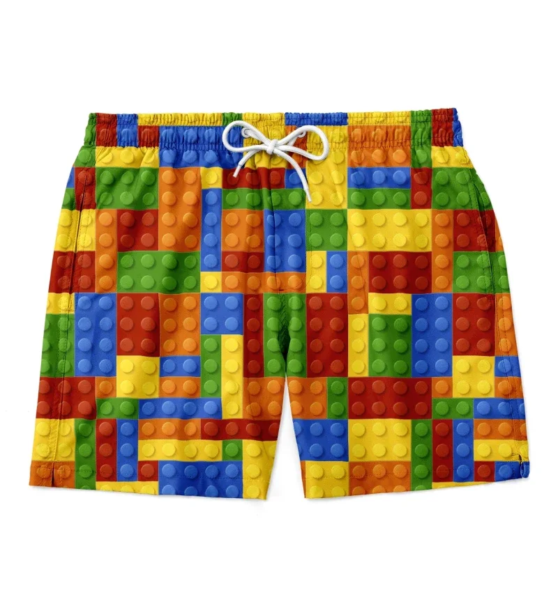 3D Geometric Print men's Casual Shorts Tropical Summer Style Fashion shorts, quick-drying And Comfortable close-fitting