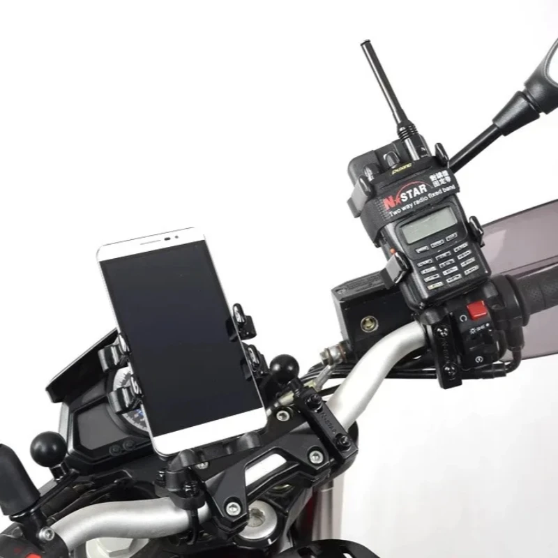 Motorcycle Phone holder Walkie Talkie Mount With 1 inch ball for Radio