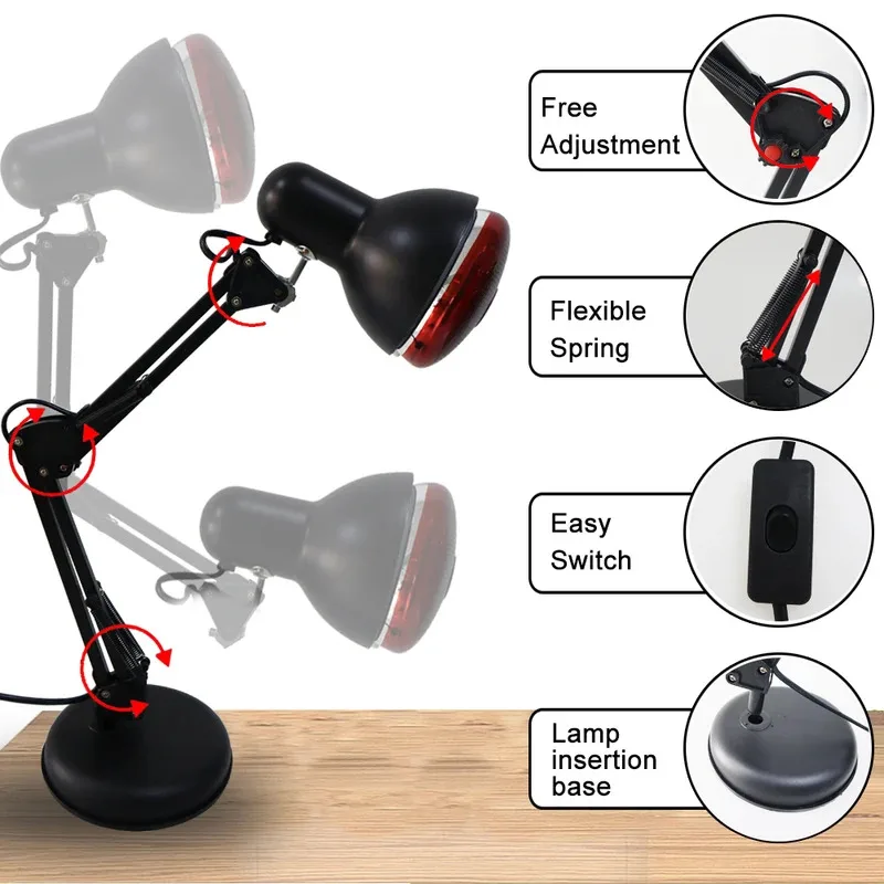 Portable Near Infrared Light Therapy Red Light Massage for Body Neck Ache Arthritis Muscle Heat Lamp Joint Back Pain Anti Aging
