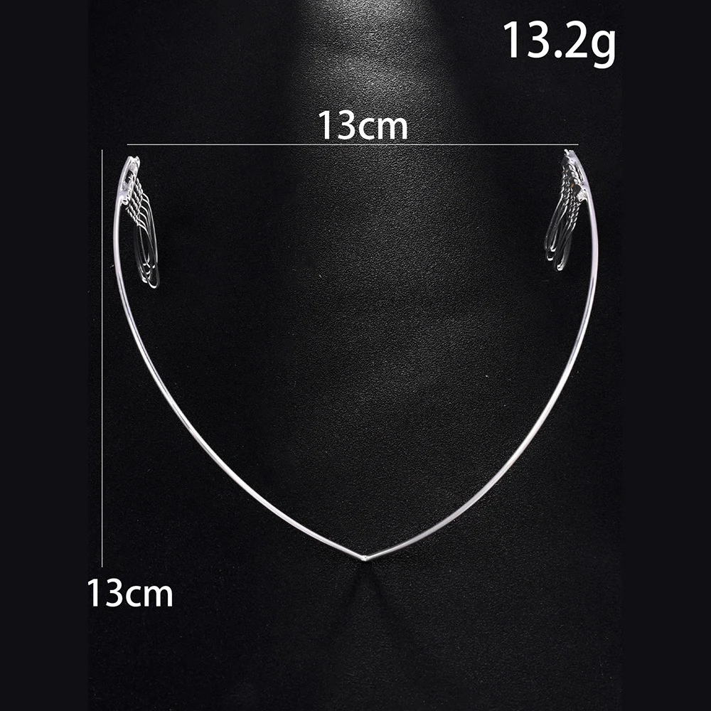 Minimalist Geometric Metal Wire Headband Sleek V Shape Halo Crown Futuristic Silent Luxury Invisible Hair Decoration