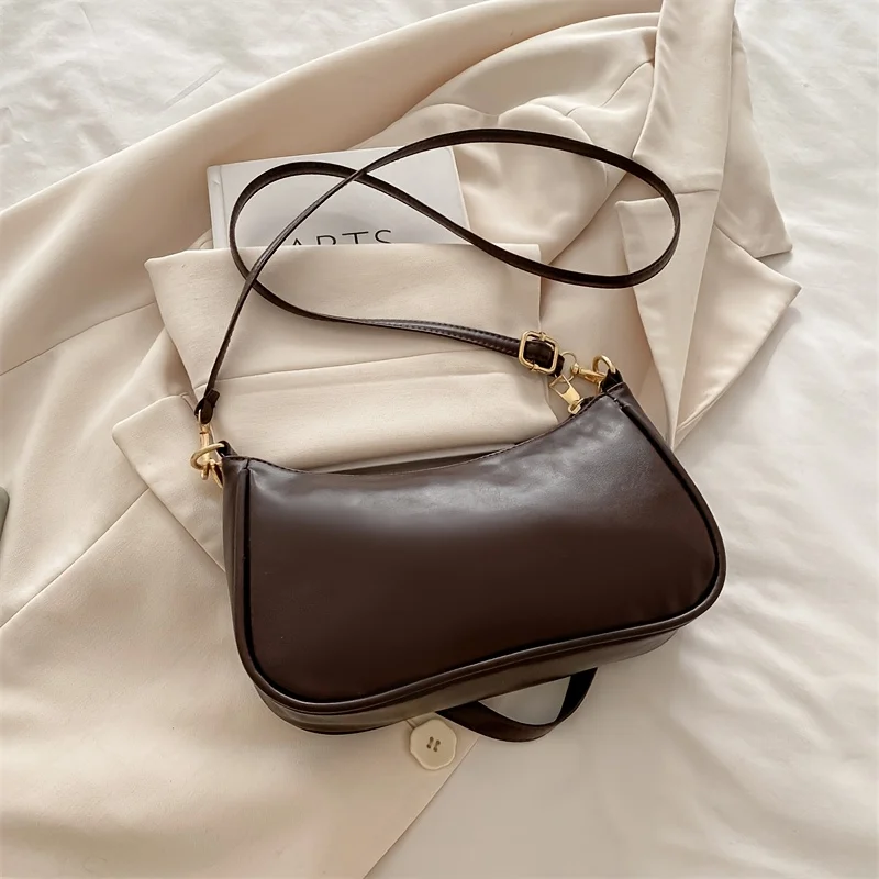 2026 Vintage-Stil Handtasche Umhängetasche, Verstellbarer Riemen Damen Messenger Schultertasche, Elegantes Accessoire Tote Bag Geldbörse – Detail 9
