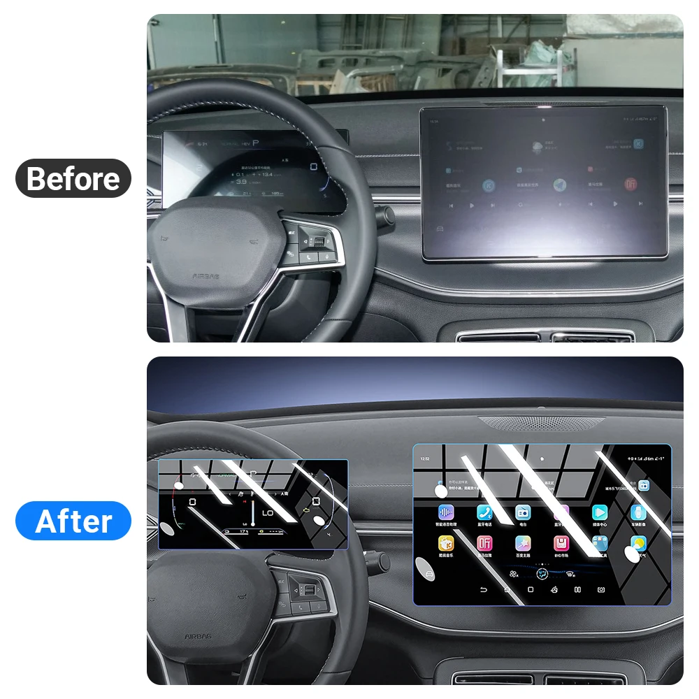 Car Tempered Glass Protective Film For BYD Seal 5 King Chazor DM-i 2025 2026 GPS Navigation Dashboard Display Screen Stickers