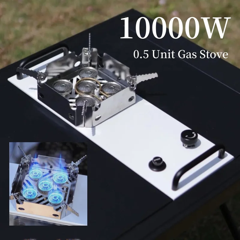 Fogão a gás de acampamento igt 0.5 unidade fogão 10000w alta potência igt queimador gás dobrável brasadeira grill queimador aço inoxidável fogão cozinha