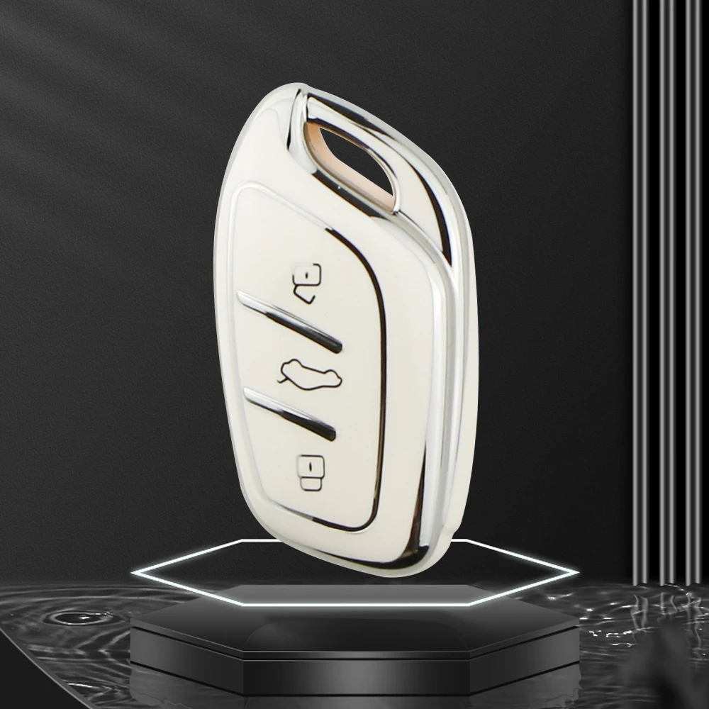 Car Key Case Cover for MG EV MG4 HS GT ZS ZX MG5 MG6 for Roewe RX3 RX5 RX8 I6 I5 TPU Remote Key Fob Shell Holder Accessories