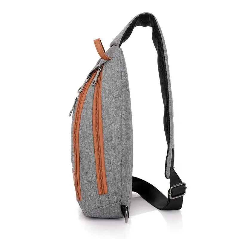Men\'s Chest Pack Large Capacity Sling Shoulder Bags Multifunction Crossbody Bag