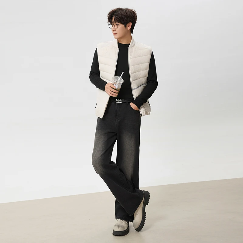 

Men's Casual Lightweight Stand Collar down Vest Comfortable Warmth Autumn Winter Faionable Stand Fit Polyester Fiber