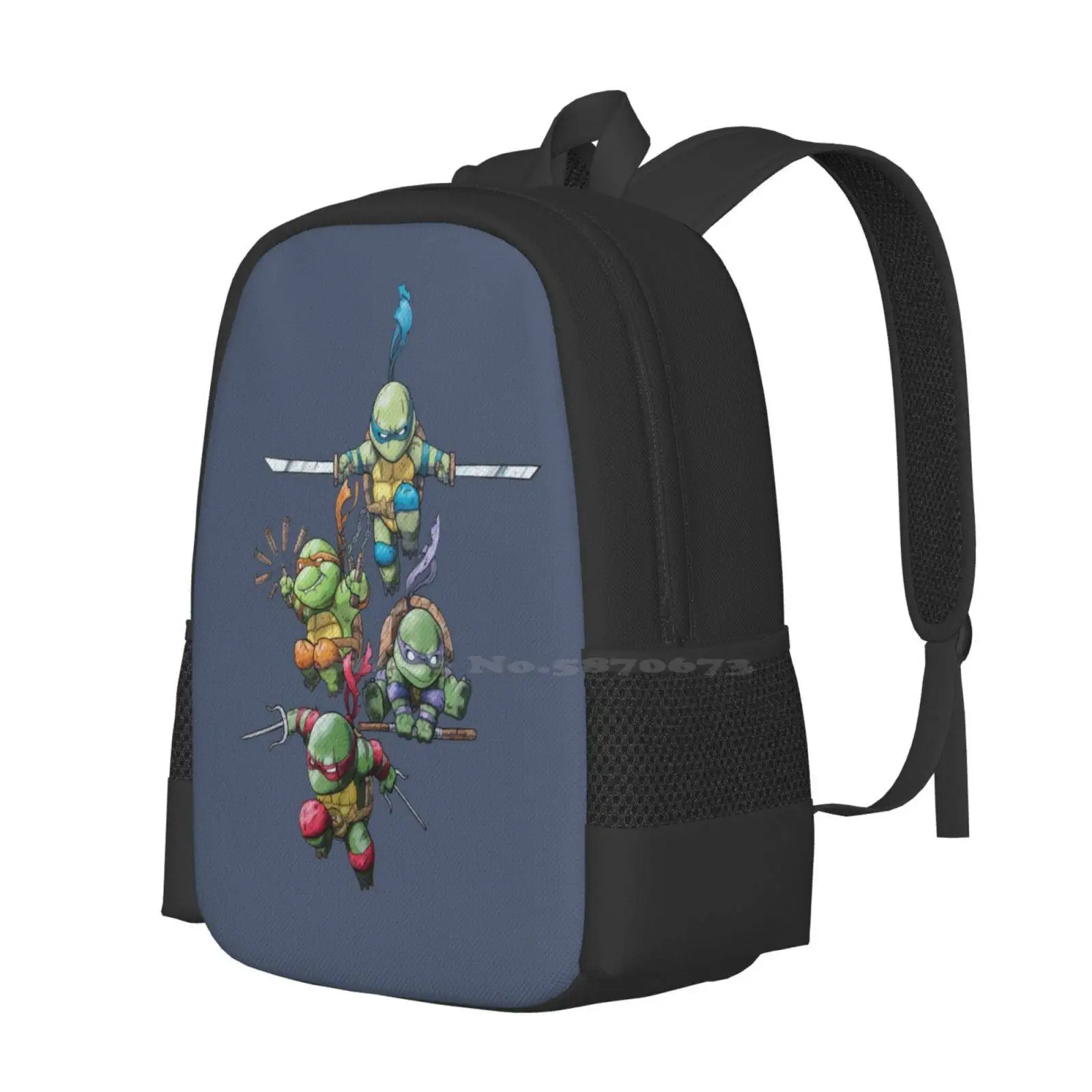 Backpack For Student School Laptop Travel Bag Mike Donnie Donatello Michelangelo Leonardo Teenage Munant Turtles Marker Ink